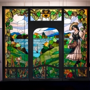 Aigle a restauré un ensemble de vitraux Art nouveau du maître verrier Edouard Diekmann